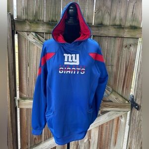 NFL Onfield Reebok New York Giants Hoodie Sweatshirt Blue & Red Size L
